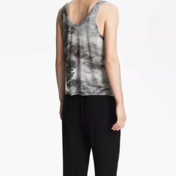 Helmut Lang grey smudge print jersey Tank top 2293 - Picture 10 of 11